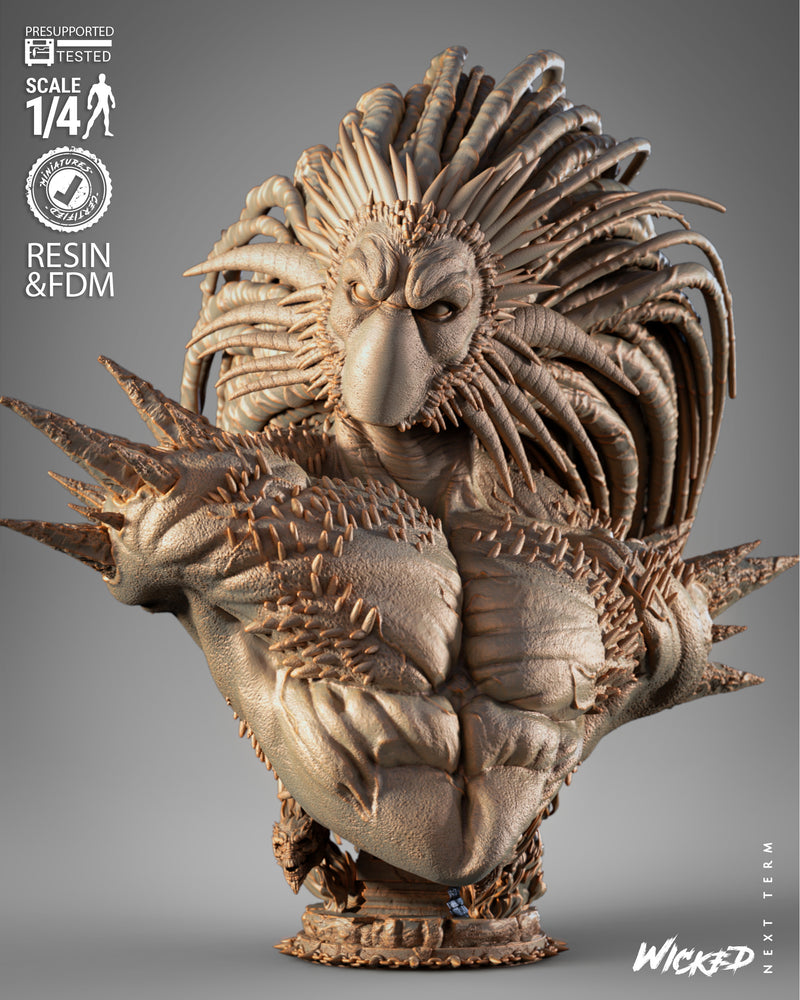 Black Heart Portrait Bust resin bust kit view 2