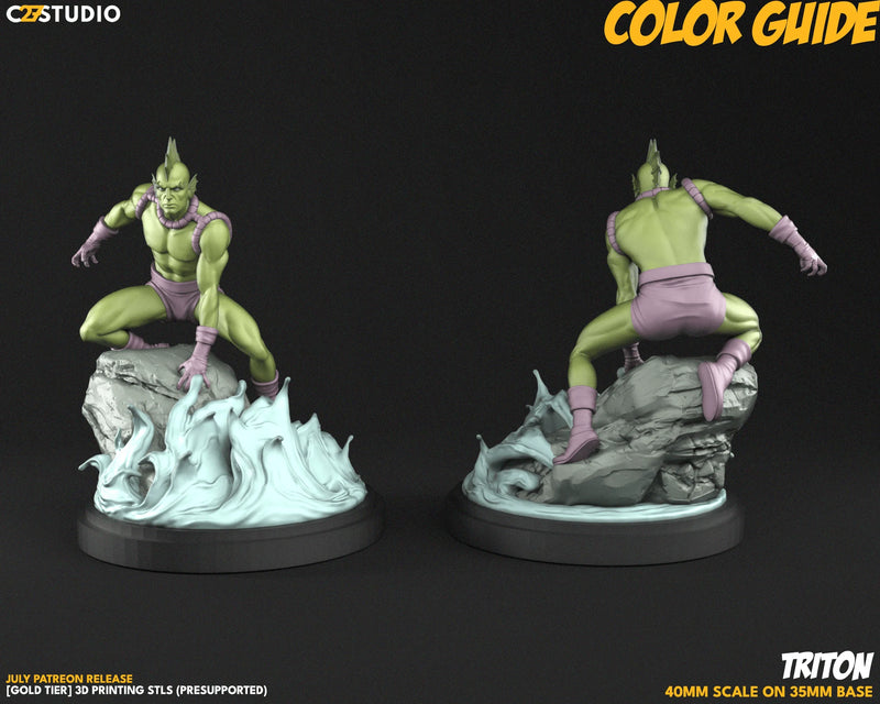 Triton Marvel MCP-compatible resin miniature by C27 Studios - product image 2