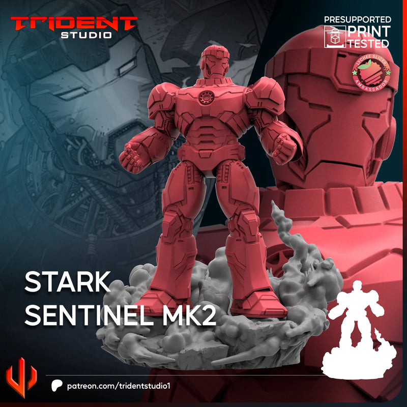Stark Sentinel MK2 Marvel MCP-compatible 40mm resin proxy miniature by Trident Miniatures - product image 2