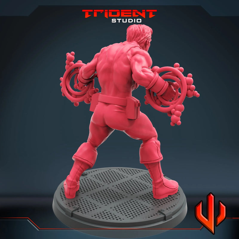 Classic Wonder Man Marvel MCP-compatible 40mm resin proxy miniature by Trident Miniatures - product image 2