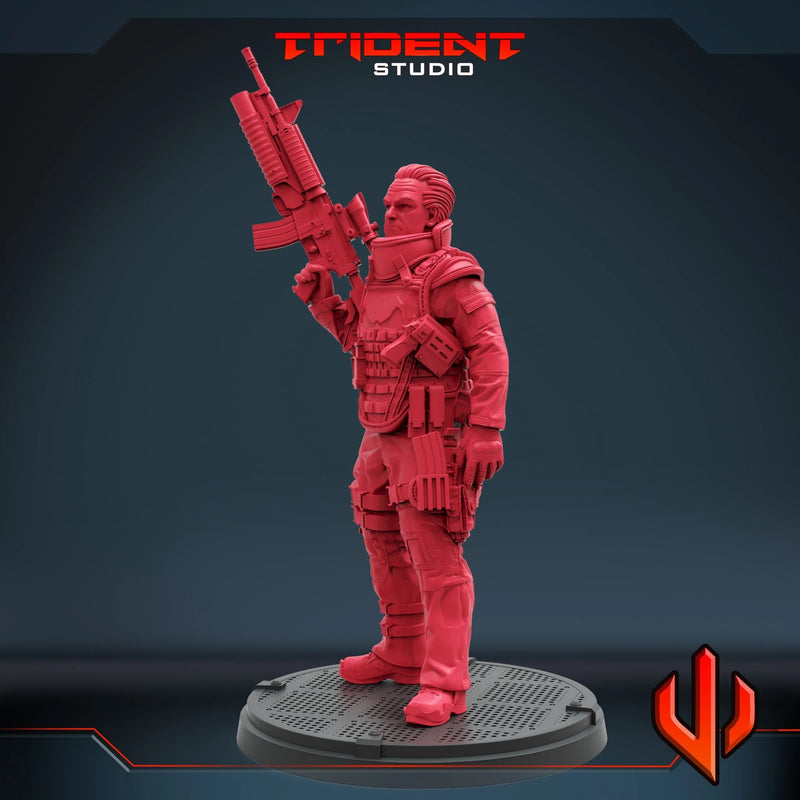 Punisher War Zone - Sculpt B Marvel MCP-compatible 40mm resin proxy miniature by Trident Miniatures - product image 2