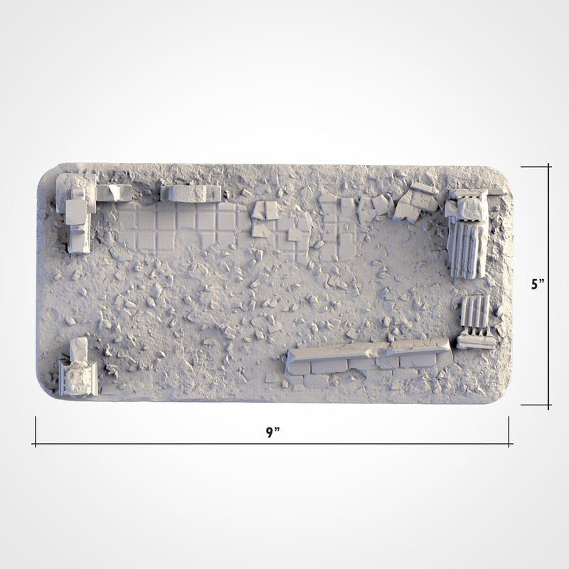 Classic Ruins WTC Set 02 3D printed terrain view 2