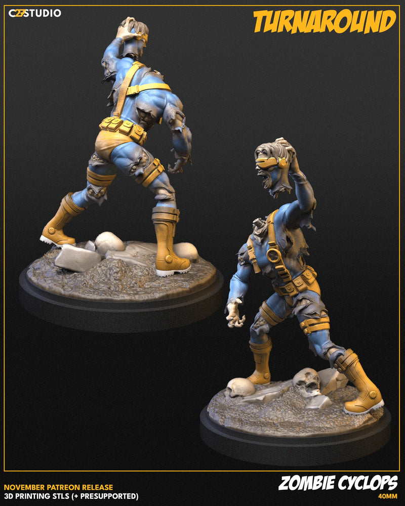 Zombie Cyclops Marvel MCP-compatible resin miniature by C27 Studios - product image 2
