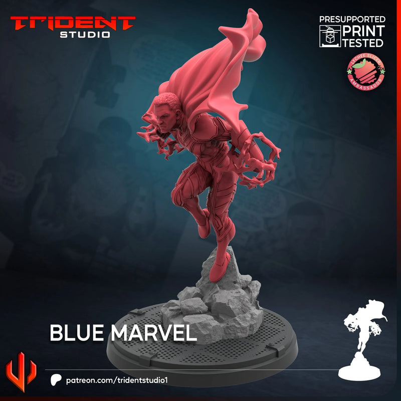 Blue Marvel Marvel MCP-compatible 40mm resin proxy miniature by Trident Miniatures - product image 2
