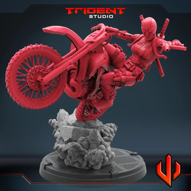 Gwenpool Masked Marvel MCP-compatible 40mm resin proxy miniature by Trident Miniatures - product image 2