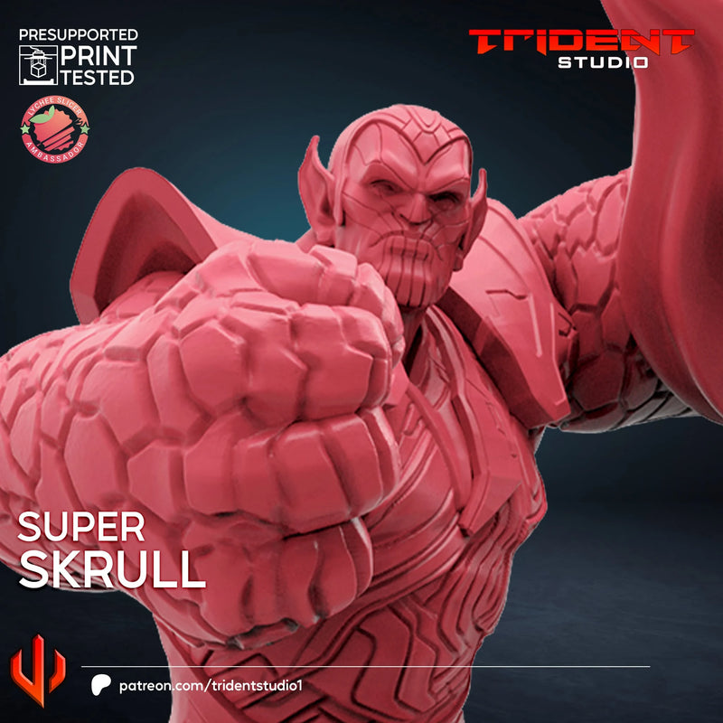 Super Skrull Marvel MCP-compatible 40mm resin proxy miniature by Trident Miniatures - product image 2