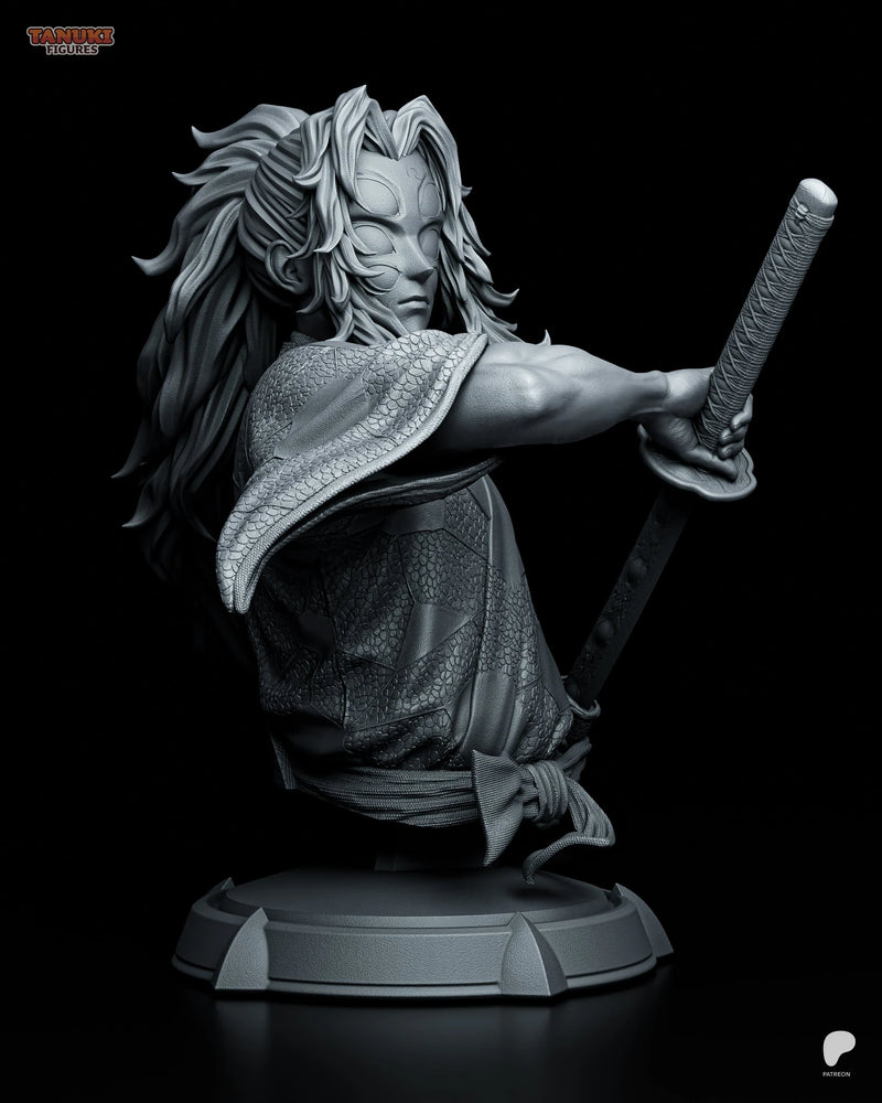 Kokushibo Resin Statue & Bust - Bust view 2