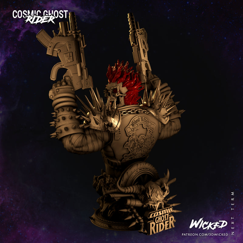 Cosmic Ghost Rider Bust resin bust kit view 2