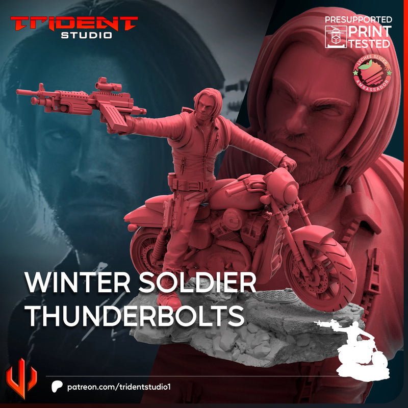 Winter Soldier Thunderbolts Marvel MCP-compatible 40mm resin proxy miniature by Trident Miniatures - product image 2