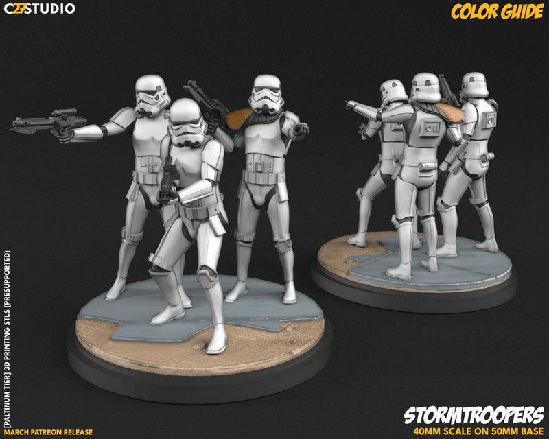 Stormtroopers Star Wars Shatterpoint-compatible resin miniature by C27 Studios - product image 2