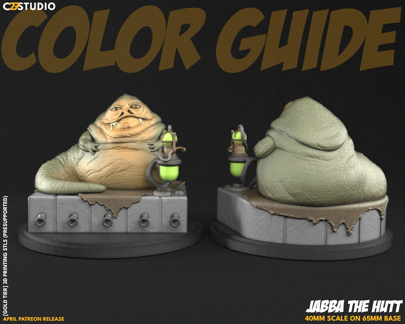 Jabba the Hutt Star Wars Shatterpoint-compatible resin miniature by C27 Studios - product image 2