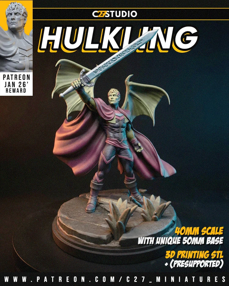Hulkling Marvel MCP-compatible resin miniature by C27 Studios - product image 2