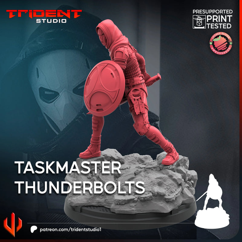 Taskmaster Thunderbolts Marvel MCP-compatible 40mm resin proxy miniature by Trident Miniatures - product image 2