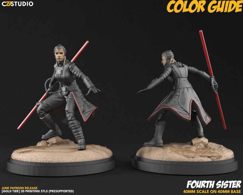 Fourth Sister Star Wars Shatterpoint-compatible resin miniature by C27 Studios - product image 2