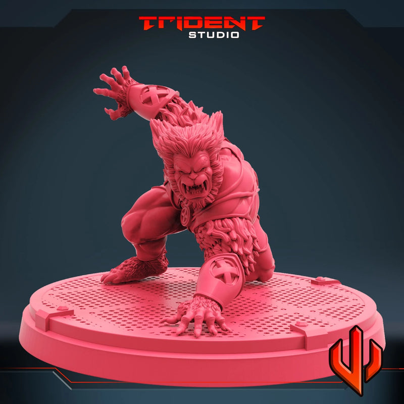 Beast Marvel MCP-compatible 40mm resin proxy miniature by Trident Miniatures - product image 2