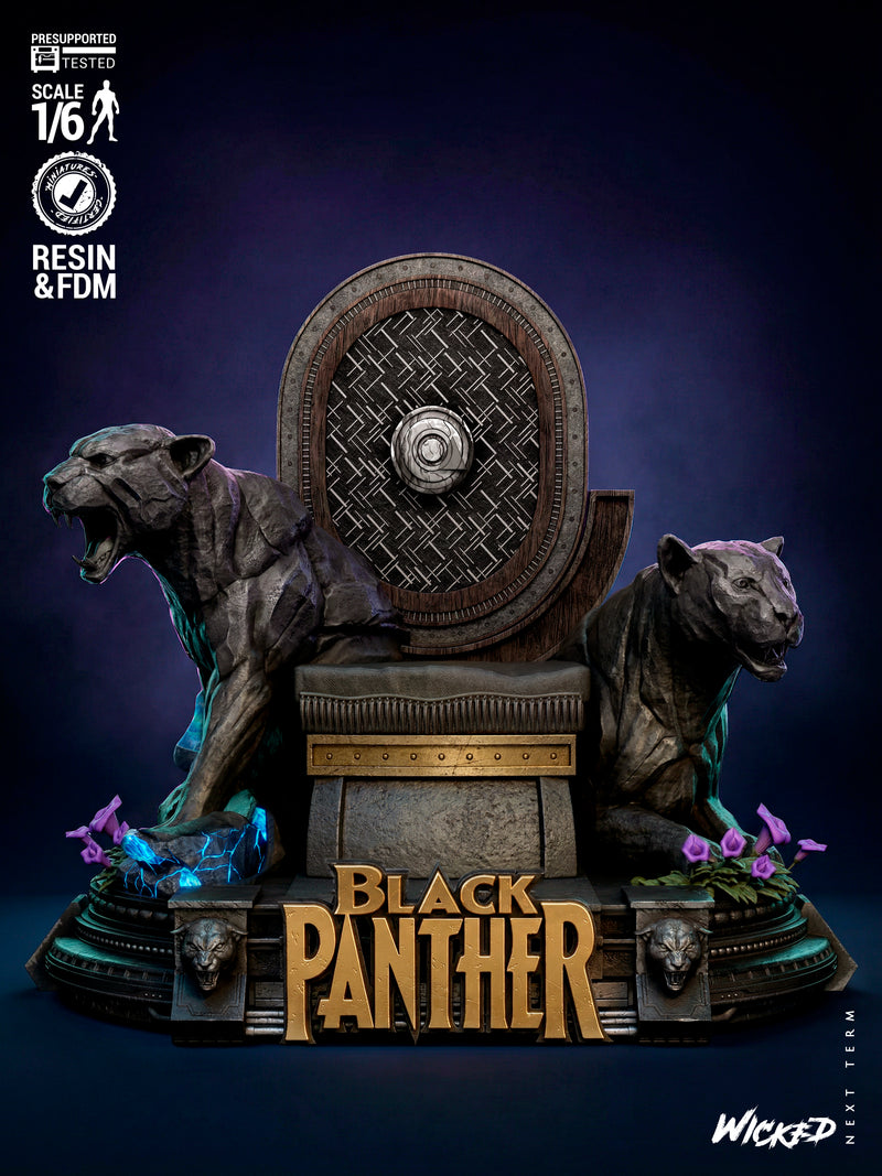 Black Panther Sculpture resin statue kit view 2