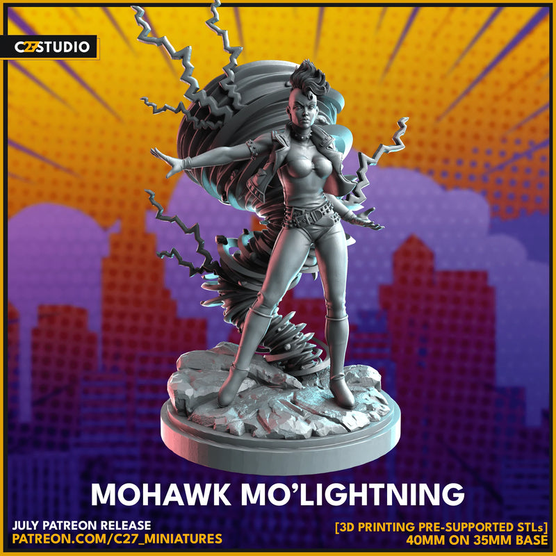 Storm Mohawk Marvel MCP-compatible resin miniature by C27 Studios - product image 2