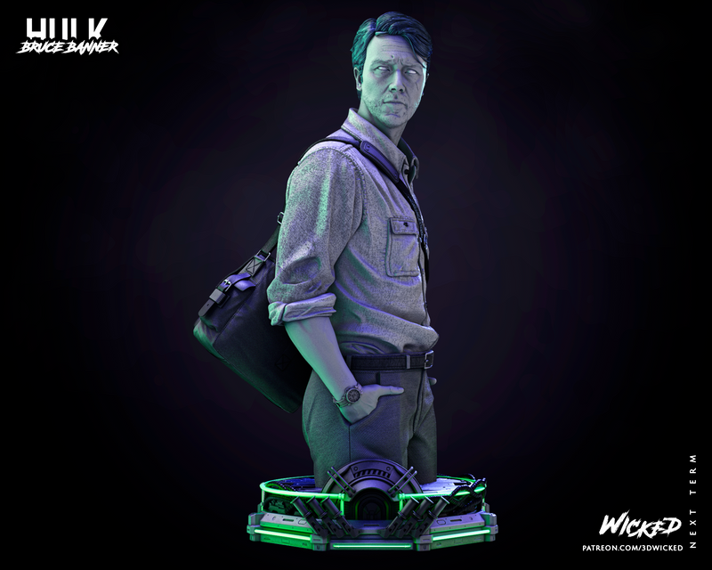 Bruce Banner Bust resin bust kit view 2