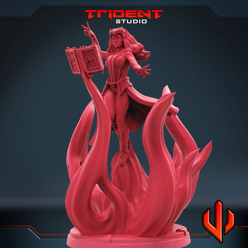 Scarlet Witch Marvel MCP-compatible 40mm resin proxy miniature by Trident Miniatures - product image 2