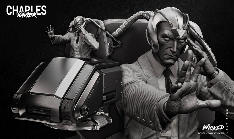 Charles Xavier Sculpture resin statue kit view 2