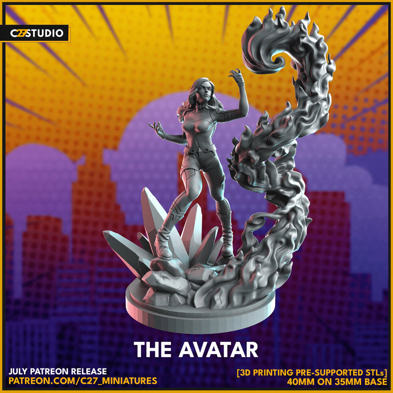 Crystal Marvel MCP-compatible resin miniature by C27 Studios - product image 2