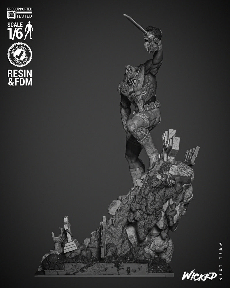 Cyclops Zombie Sculpture resin statue kit view 2