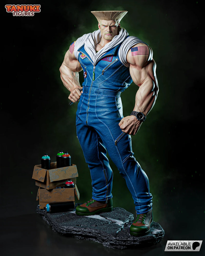 Guile Resin Statue & Bust - Full Size view 2