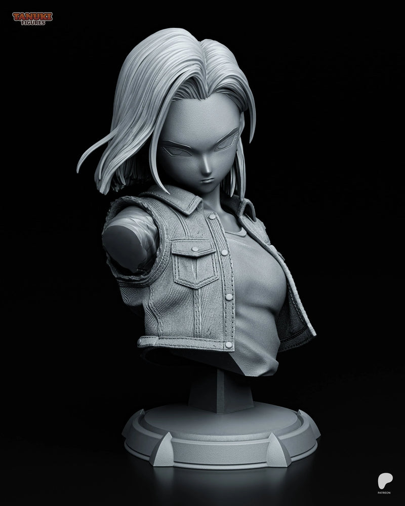 Android 18 Resin Statue & Bust - Bust view 2