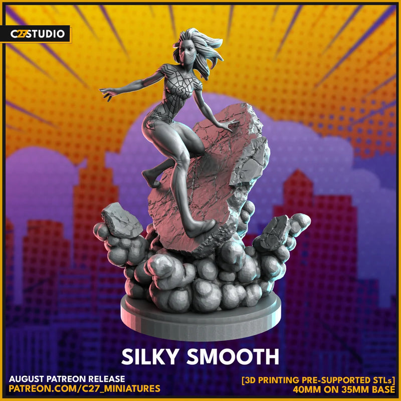 Silk Marvel MCP-compatible resin miniature by C27 Studios - product image 2