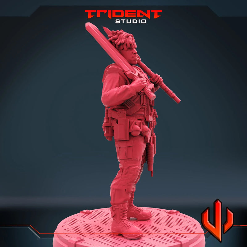 Killmonger - Sculpt D Marvel MCP-compatible 40mm resin proxy miniature by Trident Miniatures - product image 2