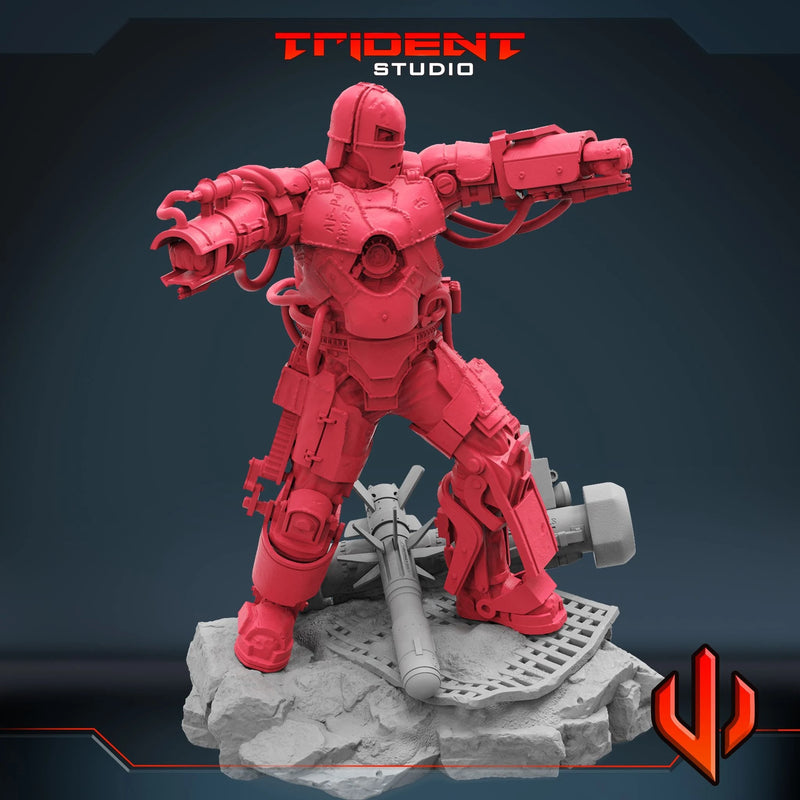 Iron Man MK1 Miniature Marvel MCP-compatible 40mm resin proxy miniature by Trident Miniatures - product image 2