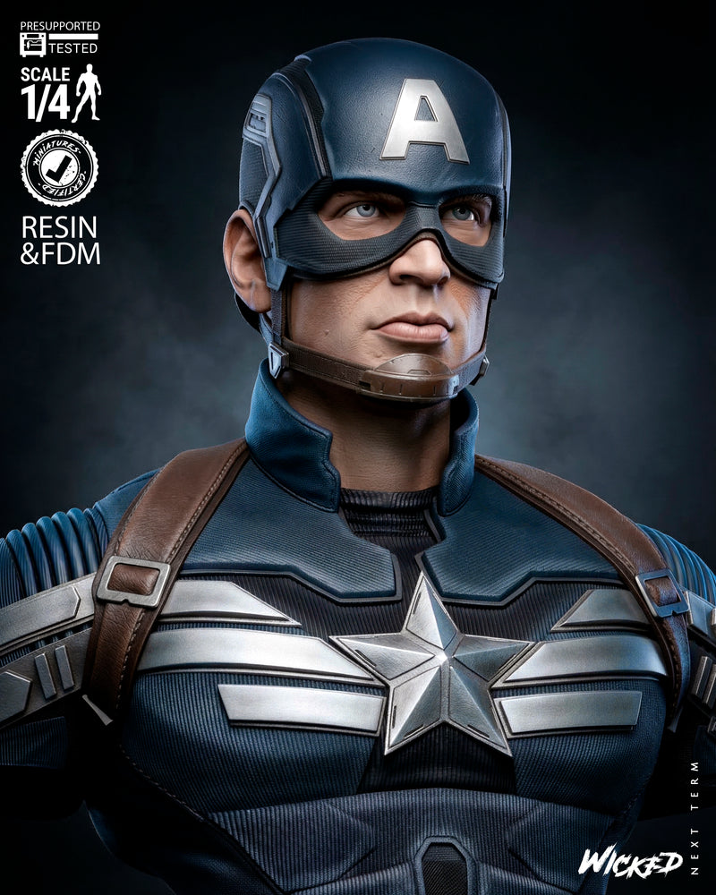Captain America Winter Soldier Portrait Bust resin bust kit view 2
