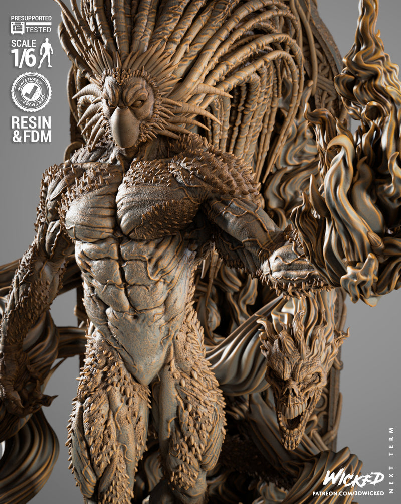 Black Heart Sculpture resin statue kit view 2