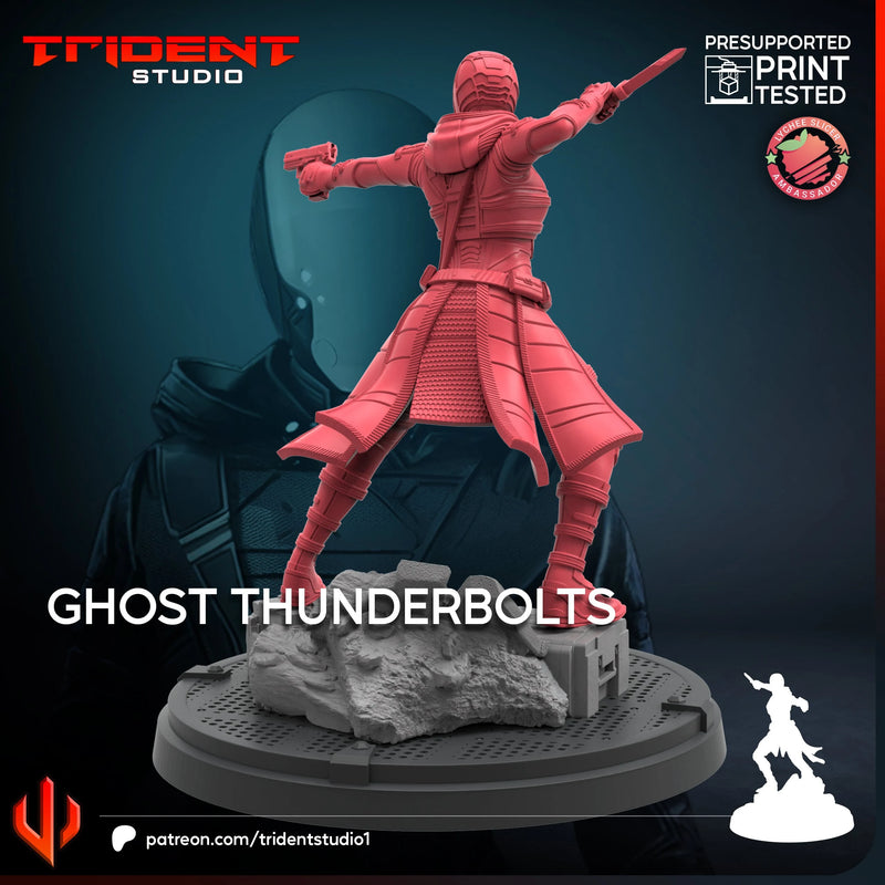 Ghost Thunderbolts Marvel MCP-compatible 40mm resin proxy miniature by Trident Miniatures - product image 2