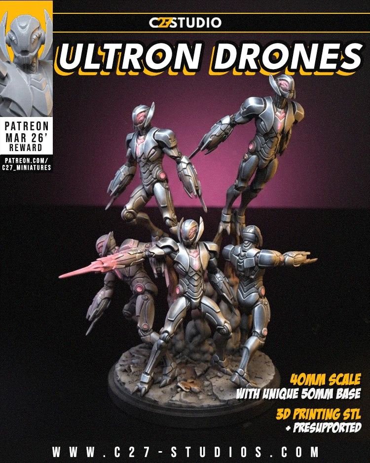 Ultrong Drones Marvel MCP-compatible resin miniature by C27 Studios - product image 2
