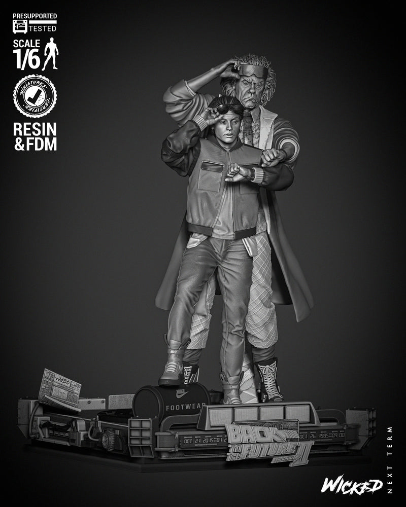 Back To The Future Diorama resin diorama kit view 2