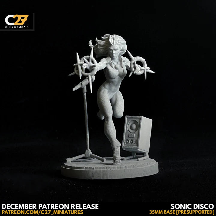 Dazzler (Dec 2021 Sculpt) Marvel MCP-compatible resin miniature by C27 Studios - product image 2