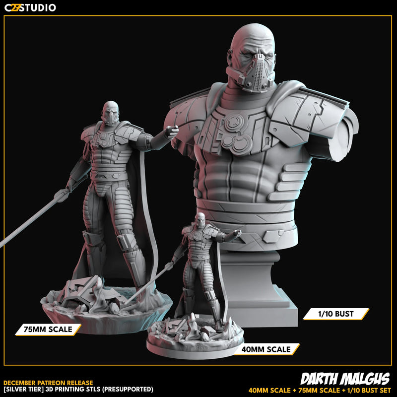 Darth Malgus Star Wars Shatterpoint-compatible resin miniature by C27 Studios - product image 2