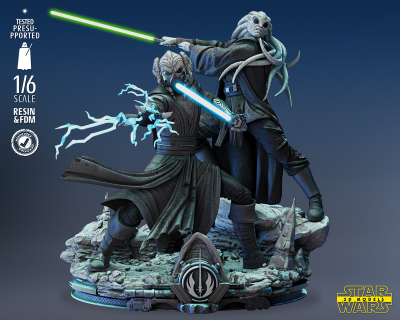Plo Koon and Kit Fisto DIORAMA BASE