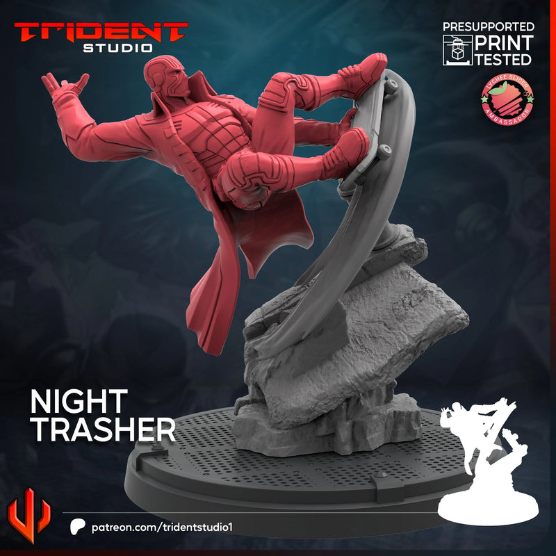 Night Thrasher Marvel MCP-compatible 40mm resin proxy miniature by Trident Miniatures - product image 2
