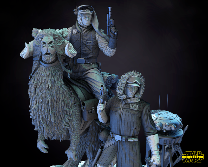 Luke and Han Solo DIORAMA BASE