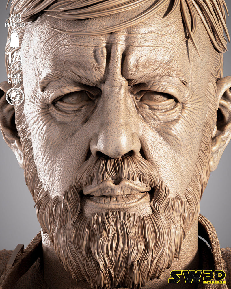SW3D July 2025 Term Old Ben Kenobi Portrait Bust