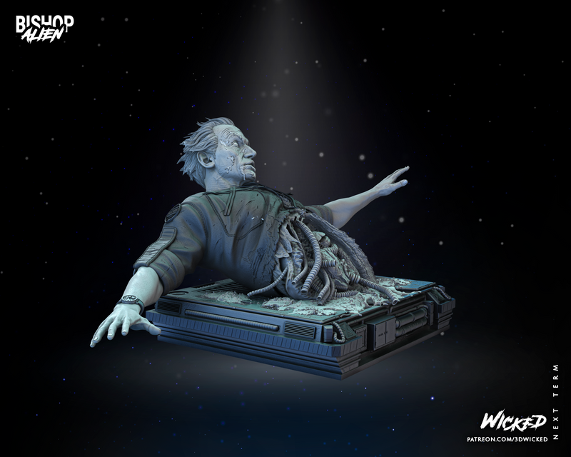 Bishop Sculpture resin statue kit view 2