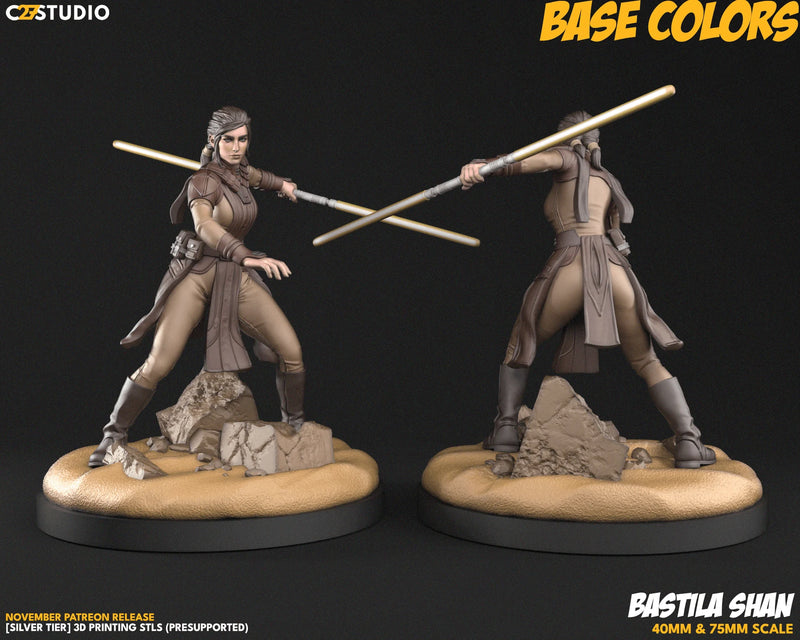 Bastila Shan Star Wars Shatterpoint-compatible resin miniature by C27 Studios - product image 2