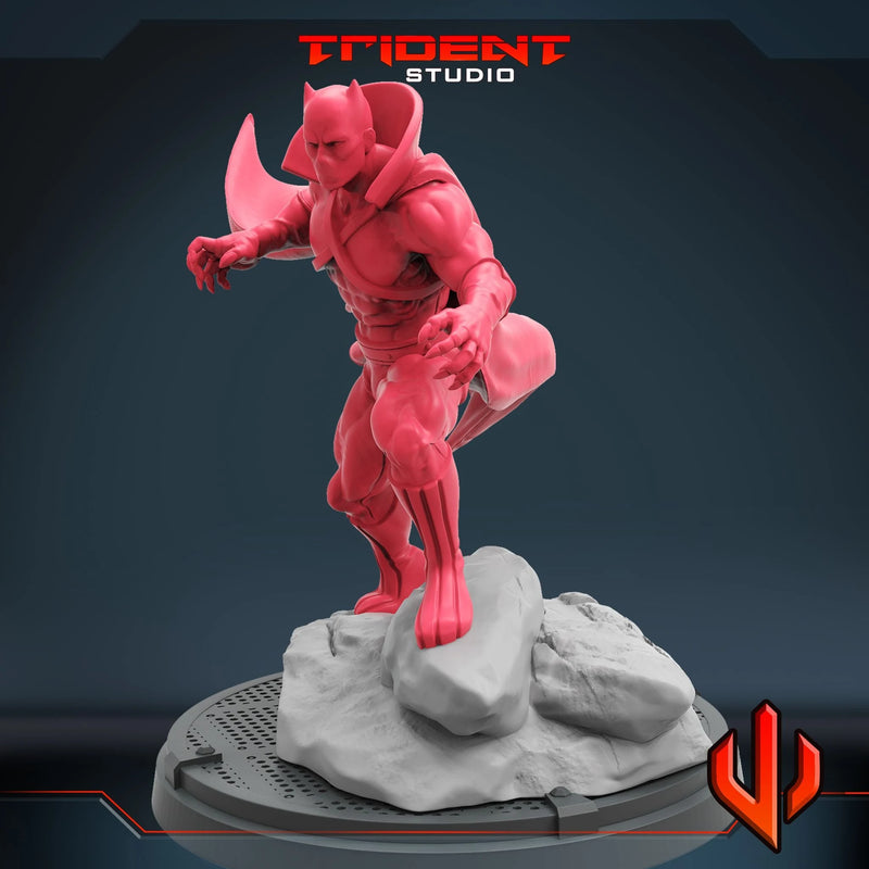 Classic Black Panther Marvel MCP-compatible 40mm resin proxy miniature by Trident Miniatures - product image 2