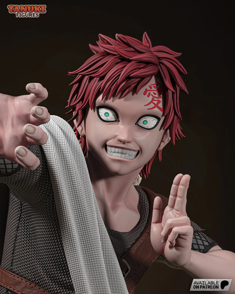 Gaara Resin Statue & Bust - Bust view 2