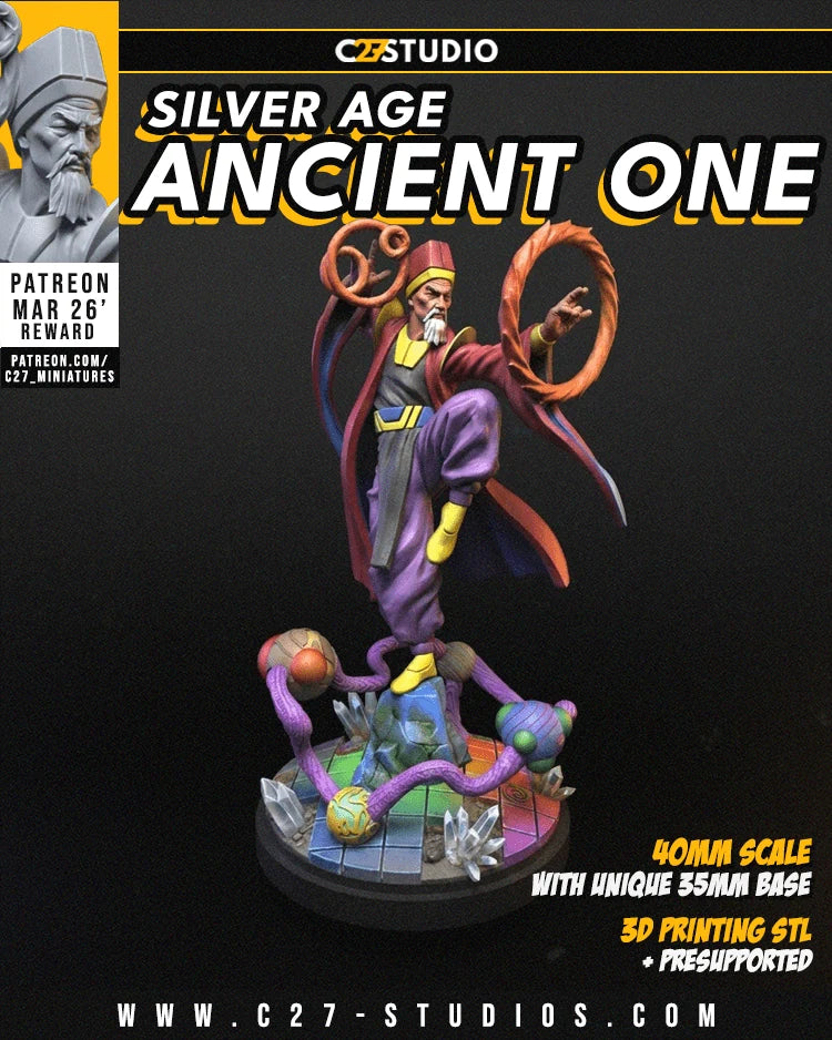 Ancient One (Classic) Marvel MCP-compatible resin miniature by C27 Studios - product image 2