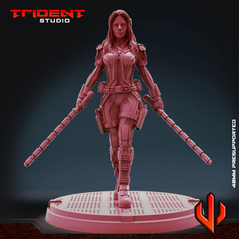 Black Widow 2021 - Sculpt B Marvel MCP-compatible 40mm resin proxy miniature by Trident Miniatures - product image 2