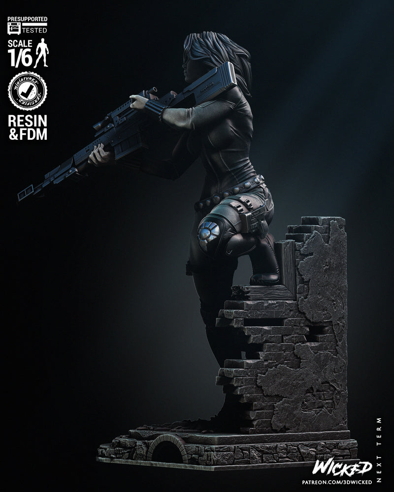 Black Widow 2024 Sculpture resin statue kit view 2