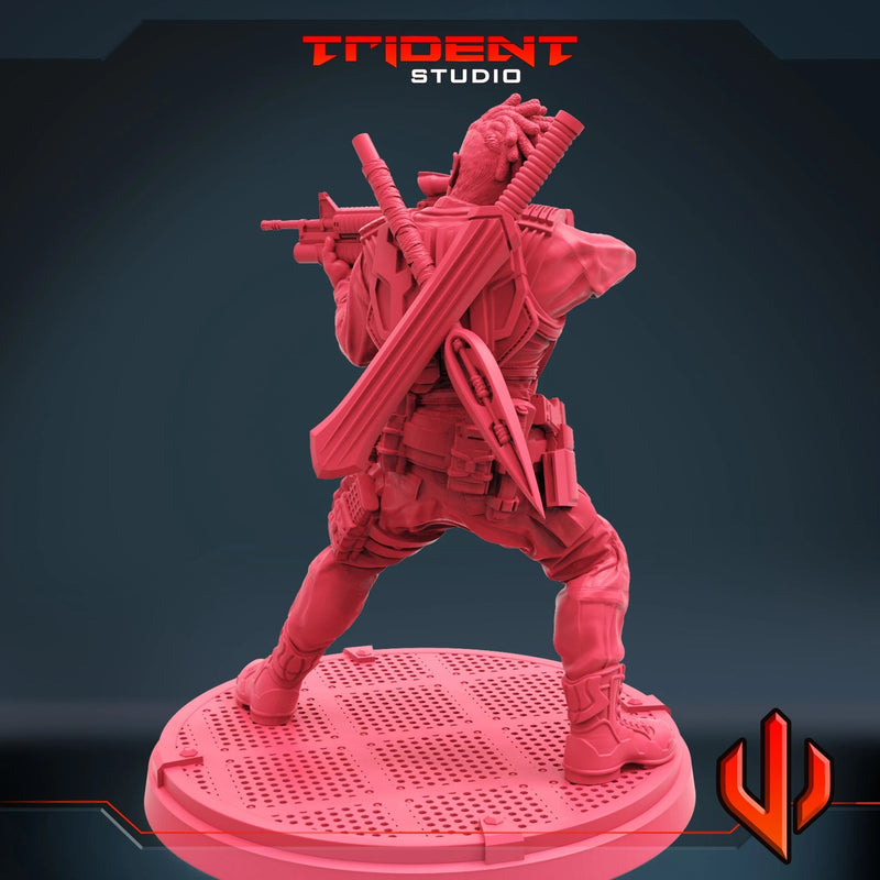Killmonger - Sculpt A Marvel MCP-compatible 40mm resin proxy miniature by Trident Miniatures - product image 2
